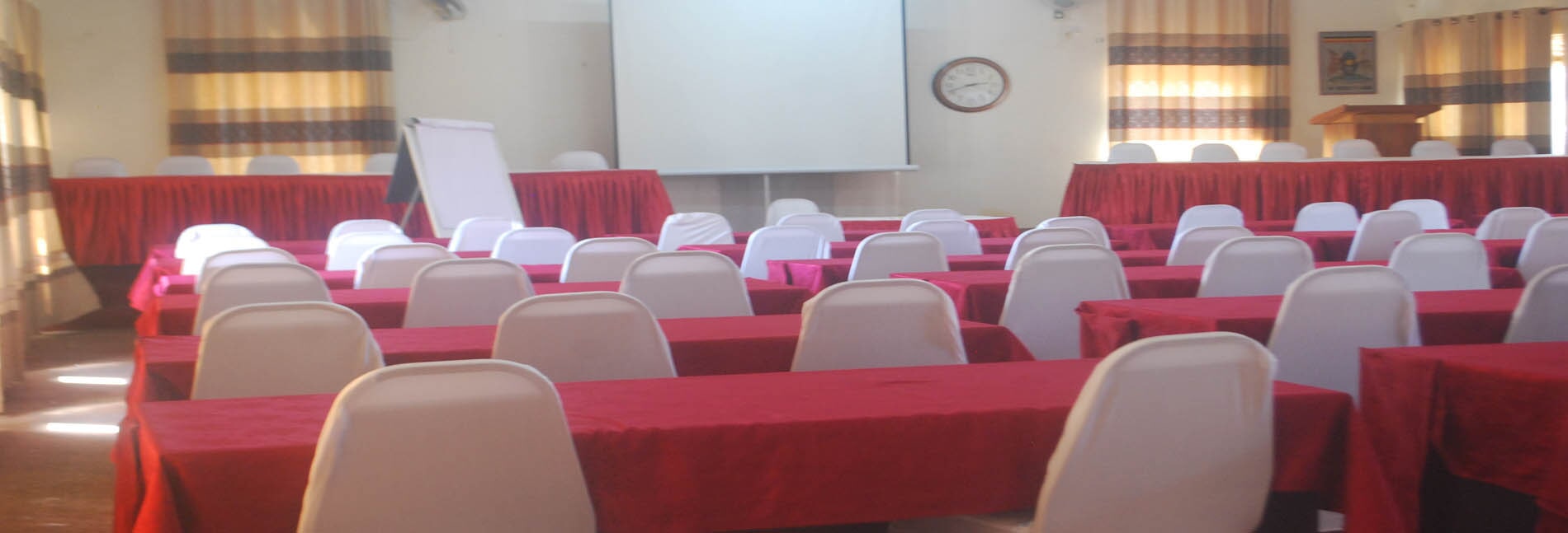 Rows of conference seating